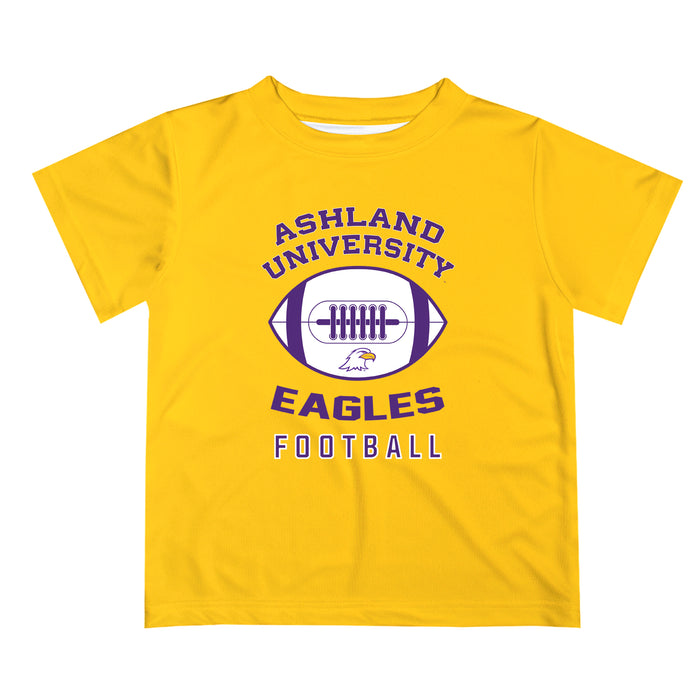 Ashland University AU Eagles Vive La Fete Football V2 Gold Short Sleeve Tee Shirt