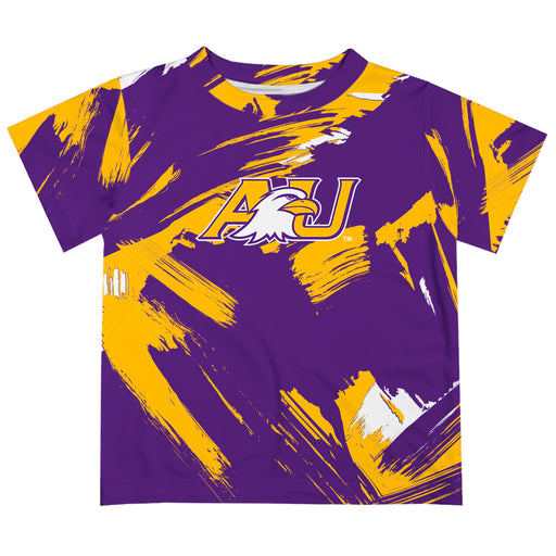 Ashland University AU Eagles Vive La Fete Boys Game Day Purple Short Sleeve Tee Paint Brush