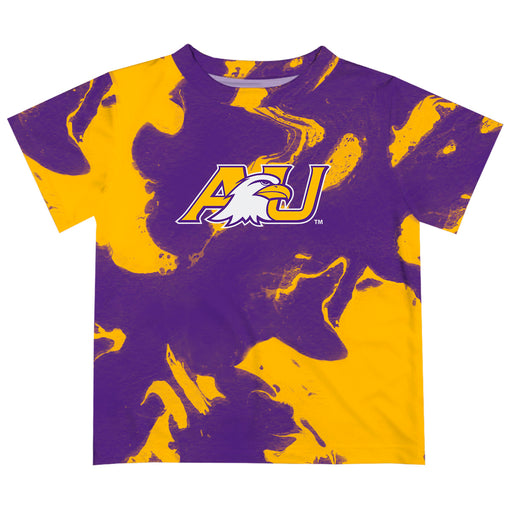 Ashland University AU Eagles Vive La Fete Marble Boys Game Day Purple Short Sleeve Tee