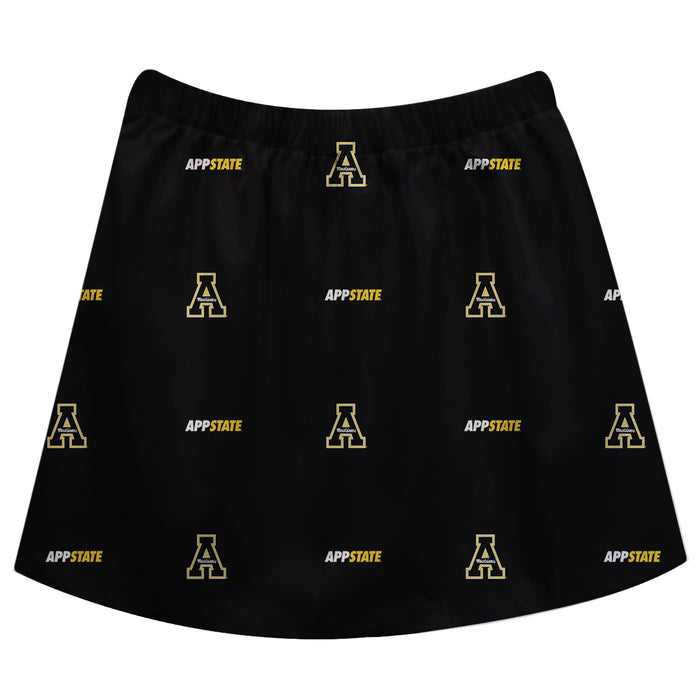 Appalachian State Mountaineers Black Skirt All Over Logo - Vive La Fête - Online Apparel Store