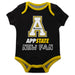Appalachian State Mountaineers Black Boys Onesie Short Sleeve - Vive La Fête - Online Apparel Store