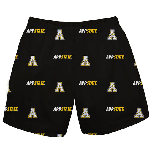 Appalachian State Mountaineers  Black Short All Over Logo - Vive La Fête - Online Apparel Store