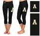 App State Mountaineers Vive La Fete Game Day Collegiate Large Logo on Thigh and Waist Girls Black Capri Leggings - Vive La Fête - Online Apparel Store