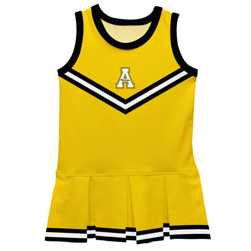 Appalachian State Mountaineers Vive La Fete Game Day Gold Sleeveless Cheerleader Dress