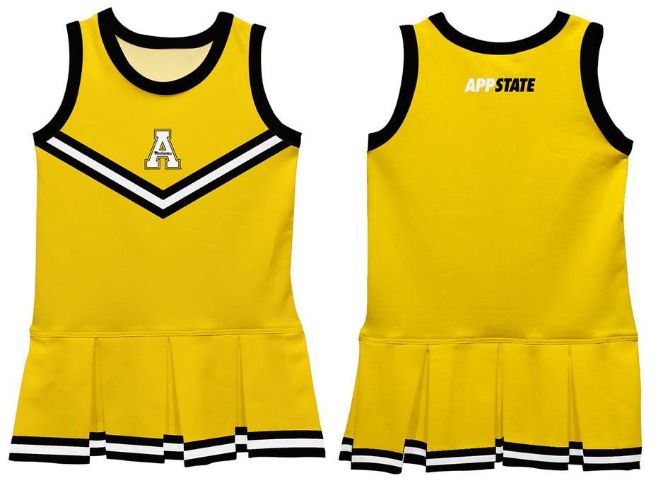 Appalachian State Mountaineers Vive La Fete Game Day Gold Sleeveless Cheerleader Dress - Vive La Fête - Online Apparel Store