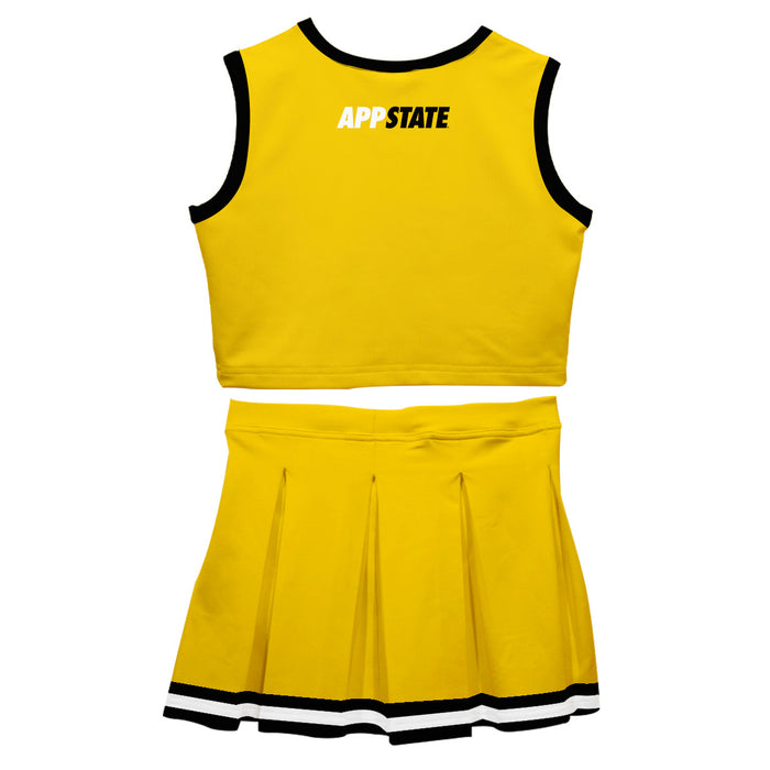 Appalachian State Mountaineers Vive La Fete Game Day Gold Sleeveless Cheerleader Set - Vive La Fête - Online Apparel Store