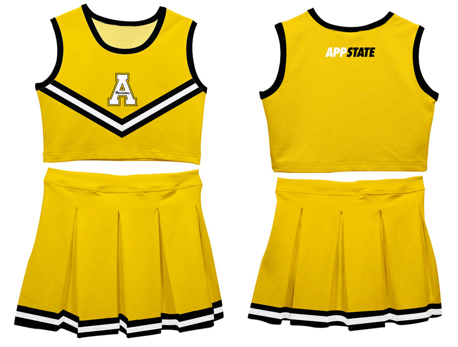 Appalachian State Mountaineers Vive La Fete Game Day Gold Sleeveless Cheerleader Set - Vive La Fête - Online Apparel Store