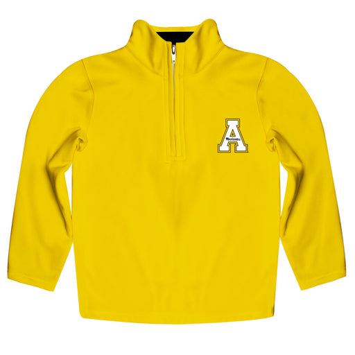 App State Mountaineers Vive La Fete Game Day Solid Gold Quarter Zip Pullover Sleeves