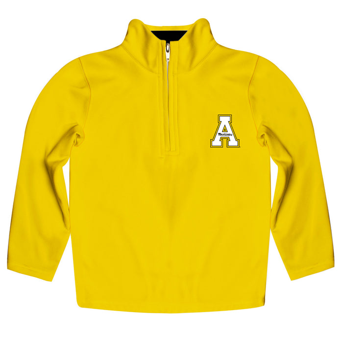 App State Mountaineers Vive La Fete Game Day Solid Gold Quarter Zip Pullover Sleeves