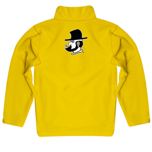 App State Mountaineers Vive La Fete Game Day Solid Gold Quarter Zip Pullover Sleeves - Vive La Fête - Online Apparel Store