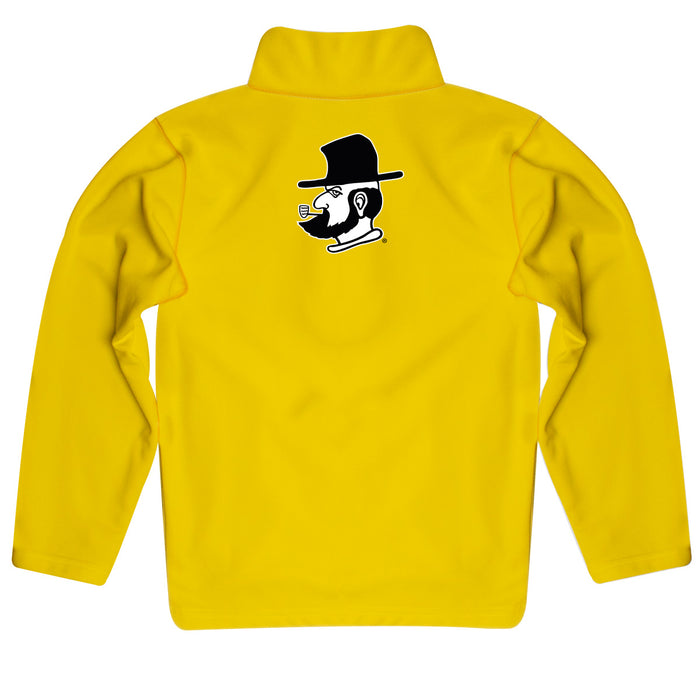 App State Mountaineers Vive La Fete Game Day Solid Gold Quarter Zip Pullover Sleeves - Vive La Fête - Online Apparel Store