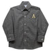 Appalachian State Mountaineers Embroidered Black Gingham Long Sleeve Button Down
