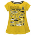 Appalachian State Mountaineers Hand Sketched Vive La Fete Impressions Artwork Gold Short Sleeve Top