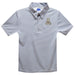 Appalachian State Mountaineers Embroidered Gray Stripes Short Sleeve Polo Box Shirt