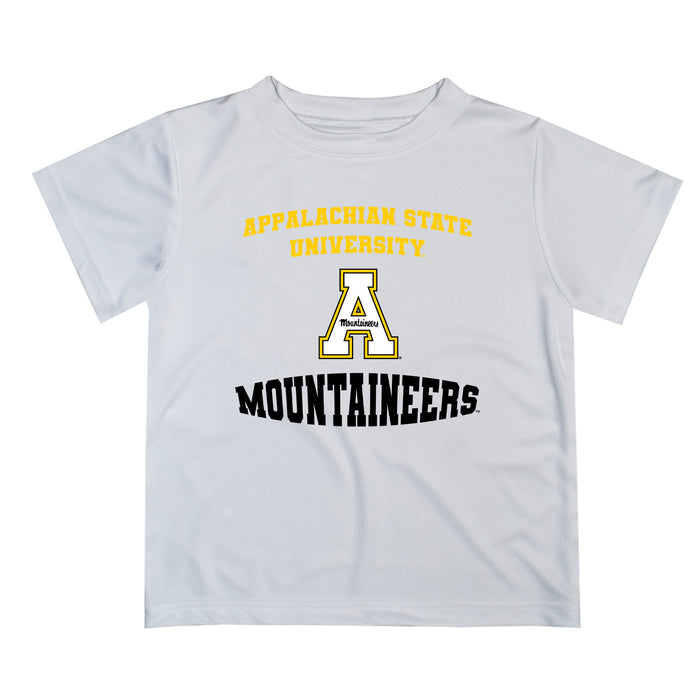 App State Mountaineers Vive La Fete Boys Game Day V2 White Short Sleeve Tee Shirt
