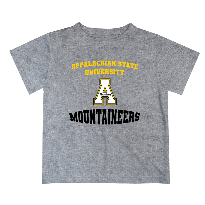 App State Mountaineers Vive La Fete Boys Game Day V2 Heather Gray Short Sleeve Tee Shirt