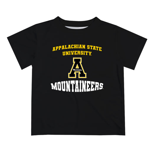 App State Mountaineers Vive La Fete Boys Game Day V2 Black Short Sleeve Tee Shirt