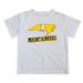 App State Mountaineers Vive La Fete State Map White Short Sleeve Tee Shirt
