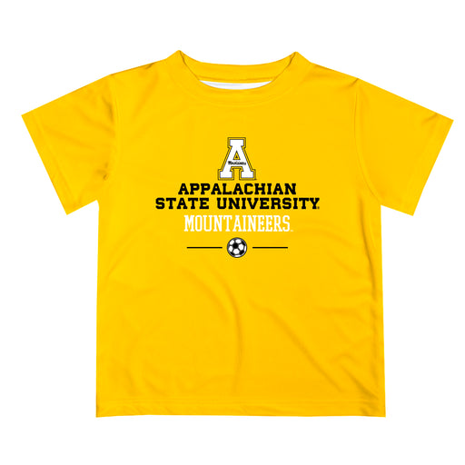 App State Mountaineers Vive La Fete Soccer V1 Gold Short Sleeve Tee Shirt