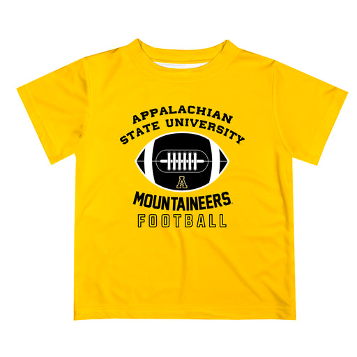 App State Mountaineers Vive La Fete Football V2 Gold Short Sleeve Tee Shirt