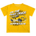 Appalachian State Mountaineers Vive La Fete Fast Track Boys Game Day Gold Short Sleeve Tee