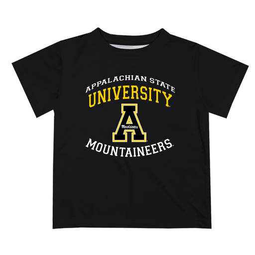 App State Mountaineers Vive La Fete Boys Game Day V1 Black Short Sleeve Tee Shirt