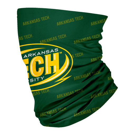Arkansas Tech Jerry The Bulldog ATU Neck Gaiter Green All Over Logo - Vive La Fête - Online Apparel Store