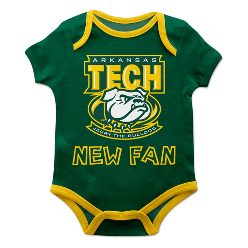 Arkansas Tech Jerry the Bulldog Green Short Sleeve Boys Onesie ATU - Vive La Fête - Online Apparel Store