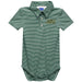 Arkansas Tech Jerry the Bulldog ATU Embroidered Hunter Green Stripe Knit Boys Polo Bodysuit
