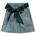 Arkansas Tech Jerry the Bulldog ATU Embroidered Hunter Green Gingham Skirt With Sash
