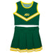 Arkansas Tech Jerry the Bulldog ATU Vive La Fete Game Day Green Sleeveless Cheerleader Set
