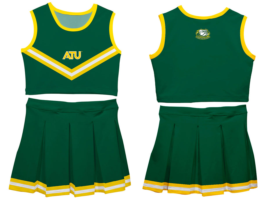 Arkansas Tech Jerry the Bulldog ATU Vive La Fete Game Day Green Sleeveless Cheerleader Set - Vive La Fête - Online Apparel Store