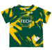 Arkansas Tech Jerry the Bulldog ATU Vive La Fete Boys Game Day Green Short Sleeve Tee Paint Brush