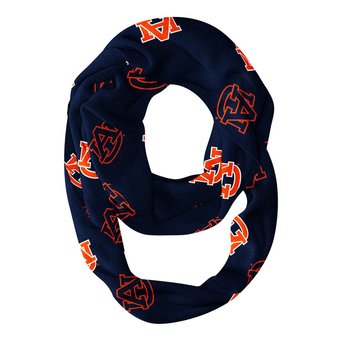 Auburn Tigers Vive La Fete Repeat Logo Game Day Collegiate Women Light Weight Ultra Soft Infinity Scarf - Vive La Fête - Online Apparel Store