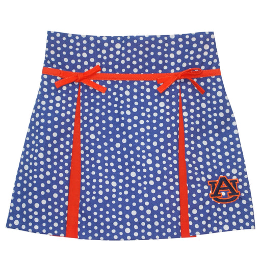 Embroidered Auburn Pleated Polka Dots Skirt - Vive La Fête - Online Apparel Store