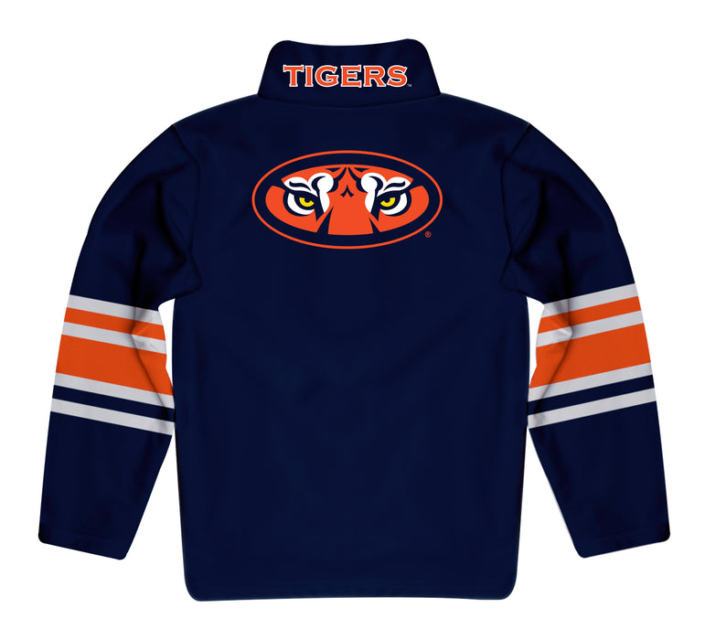 Auburn Tigers Vive La Fete Game Day Blue Quarter Zip Pullover Stripes on Sleeves - Vive La Fête - Online Apparel Store