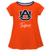Auburn Tigers Vive La Fete Girls Game Day Short Sleeve Orange Top with School Logo and Name - Vive La Fête - Online Apparel Store