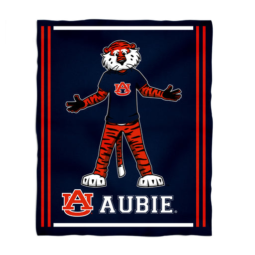Auburn University Tigers Vive La Fete Kids Game Day Navy Plush Soft Minky Blanket 36 x 48 Mascot