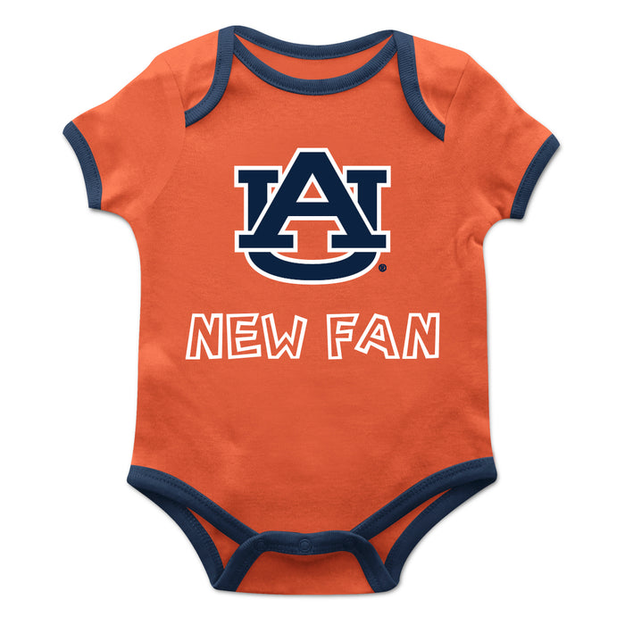 Auburn Tigers Vive La Fete Infant Game Day Orange Short Sleeve Onesie New Fan Logo and Mascot Bodysuit