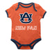 Auburn Tigers Vive La Fete Infant Game Day Orange Short Sleeve Onesie New Fan Logo and Mascot Bodysuit