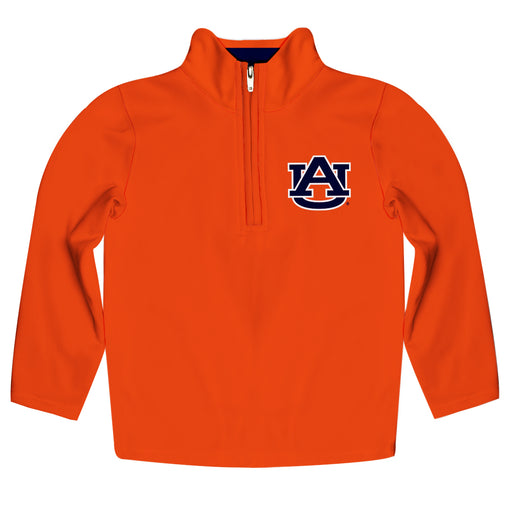 Auburn Tigers Vive La Fete Game Day Solid Orange Quarter Zip Pullover Sleeves