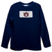 Auburn University Tigers Smocked Navy  Knit Long Sleeve Boys Tee Shirt
