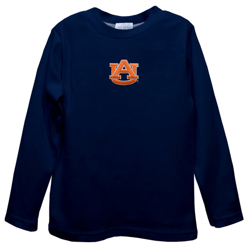 Auburn University Tigers Embroidered Navy Long Sleeve Boys Tee Shirt