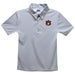 Auburn University Tigers Embroidered Gray Stripes Short Sleeve Polo Box Shirt