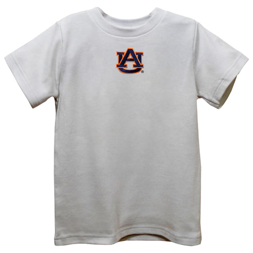 Auburn University Tigers Embroidered White Short Sleeve Boys Tee Shirt