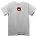 Auburn University Tigers Embroidered White Short Sleeve Boys Tee Shirt