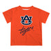 Auburn University Tigers Vive La Fete Script V1 Orange Short Sleeve Tee Shirt