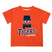 Auburn University Tigers Vive La Fete State Map Orange Short Sleeve Tee Shirt
