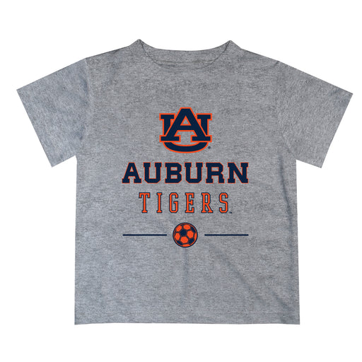 Auburn University Tigers Vive La Fete Soccer V1 Gray Short Sleeve Tee Shirt