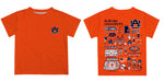 Auburn University Tigers Hand Sketched Vive La Fete Impressions Artwork Boys Orange Short Sleeve Tee Shirt - Vive La Fête - Online Apparel Store
